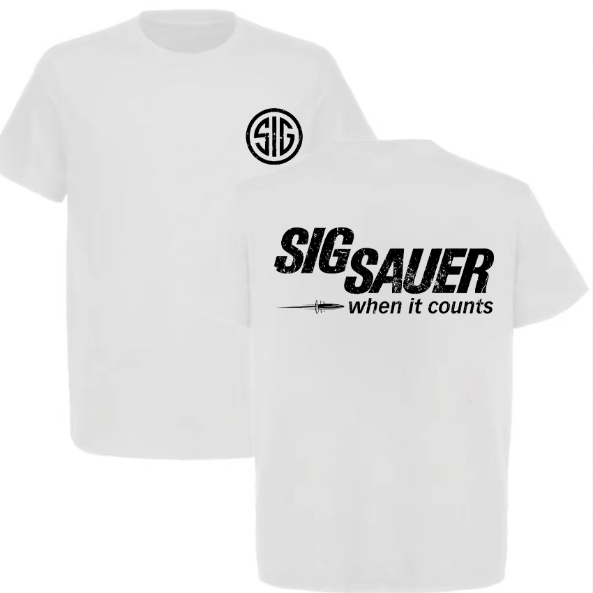 Sig Sauer When It Counts Printed Men's T-Shirt