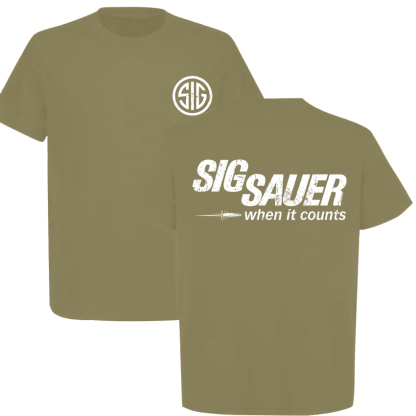Sig Sauer When It Counts Printed Men's T-Shirt