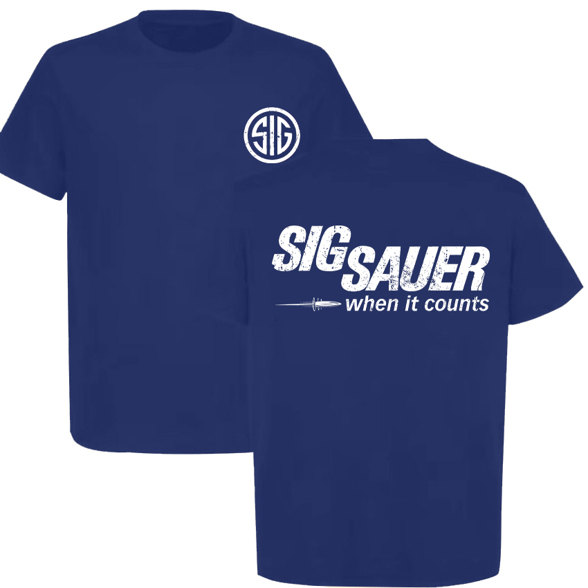 Sig Sauer When It Counts Printed Men's T-Shirt