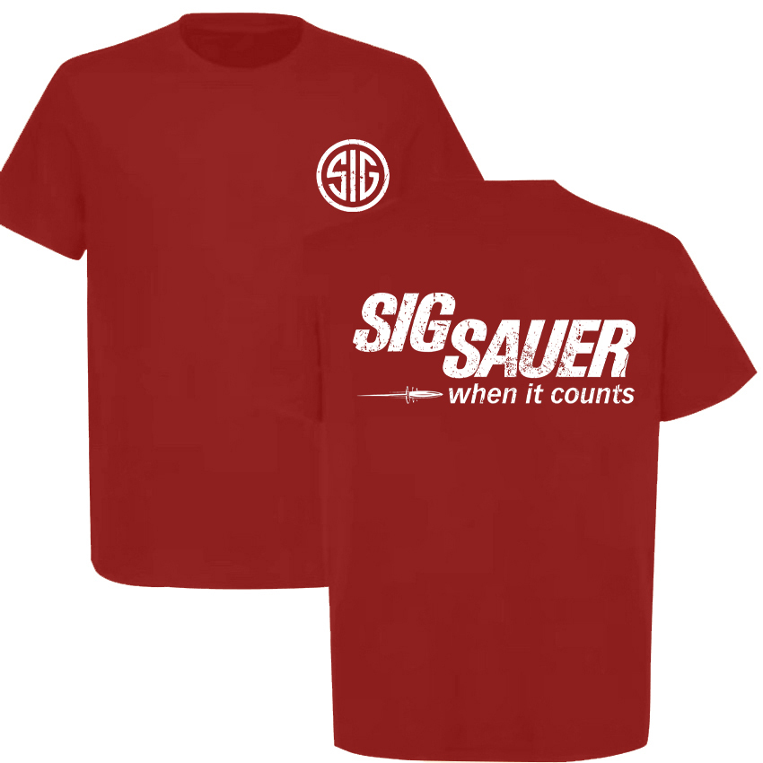Sig Sauer When It Counts Printed Men's T-Shirt