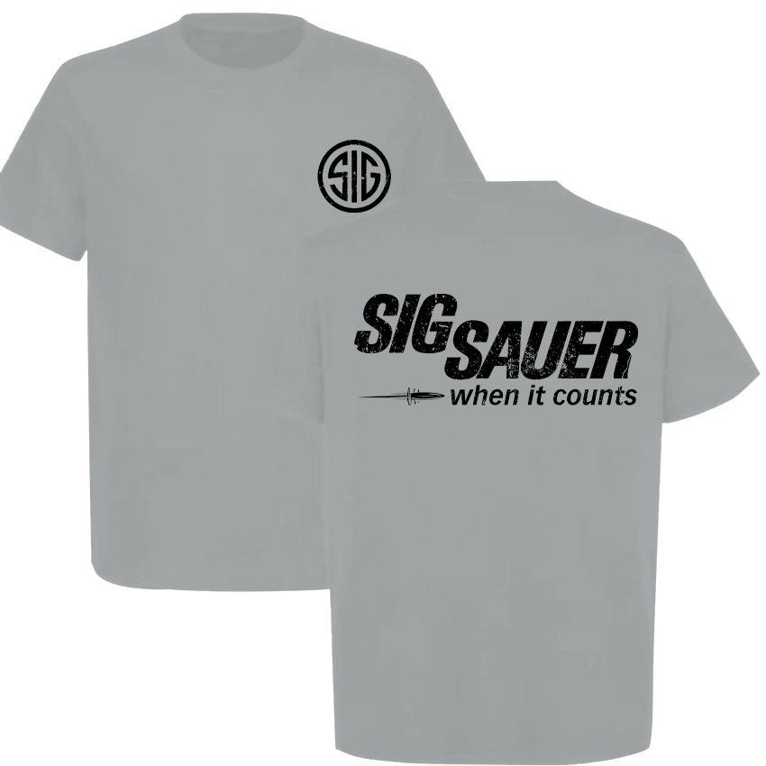 Sig Sauer When It Counts Printed Men's T-Shirt