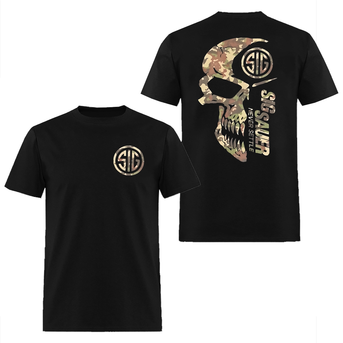 Sig Sauer Never Settle Printed Men's T-shirt