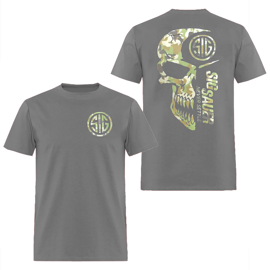 Sig Sauer Never Settle Printed Men's T-shirt