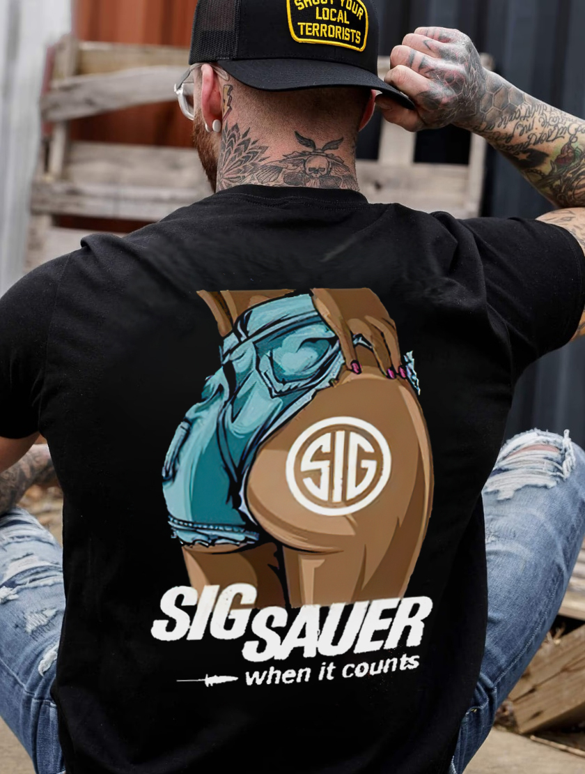 When It Counts Sig Sauer Printed Men's T-Shirt