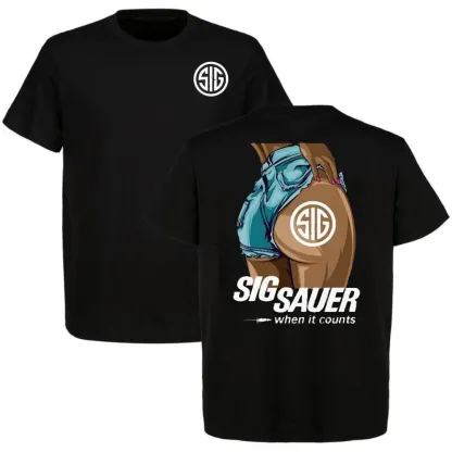 When It Counts Sig Sauer Printed Men's T-Shirt