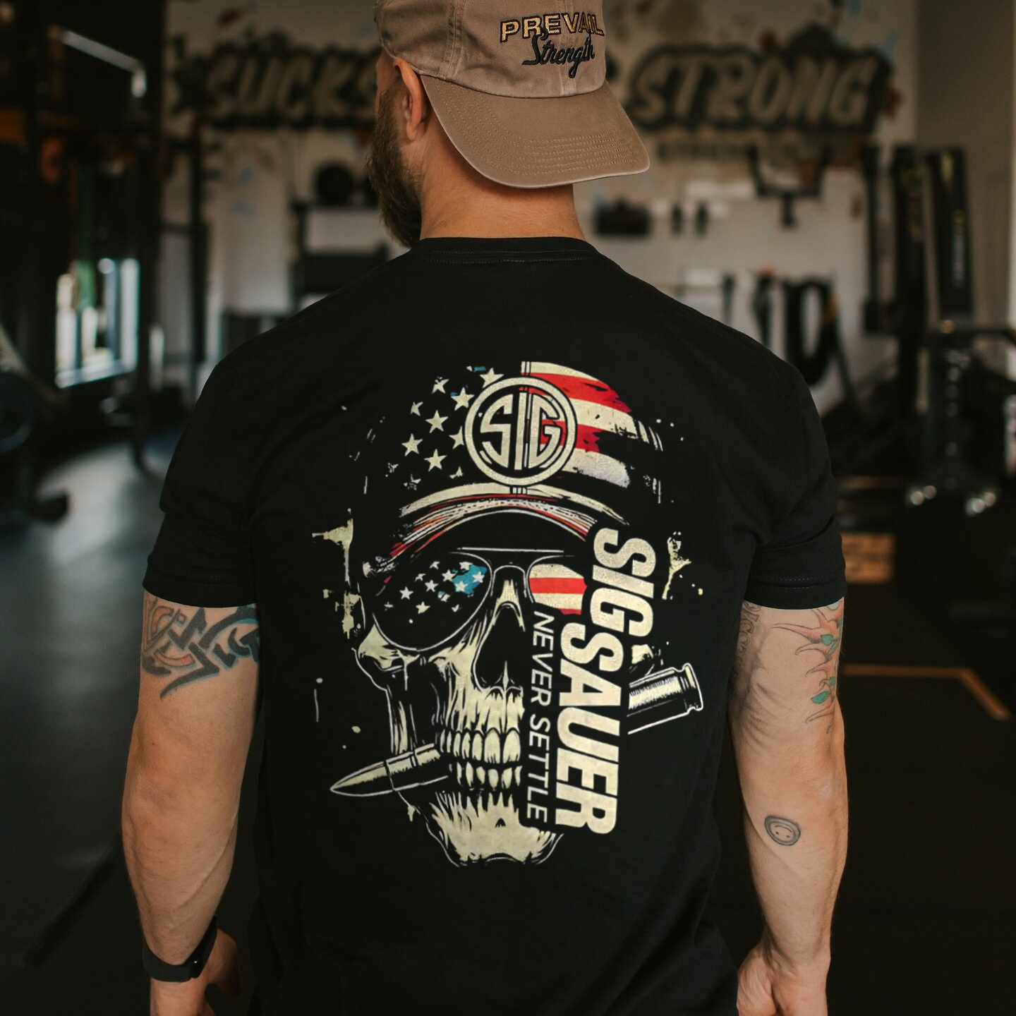 Sig Sauer Skull Flag Printed Men's T-Shirt