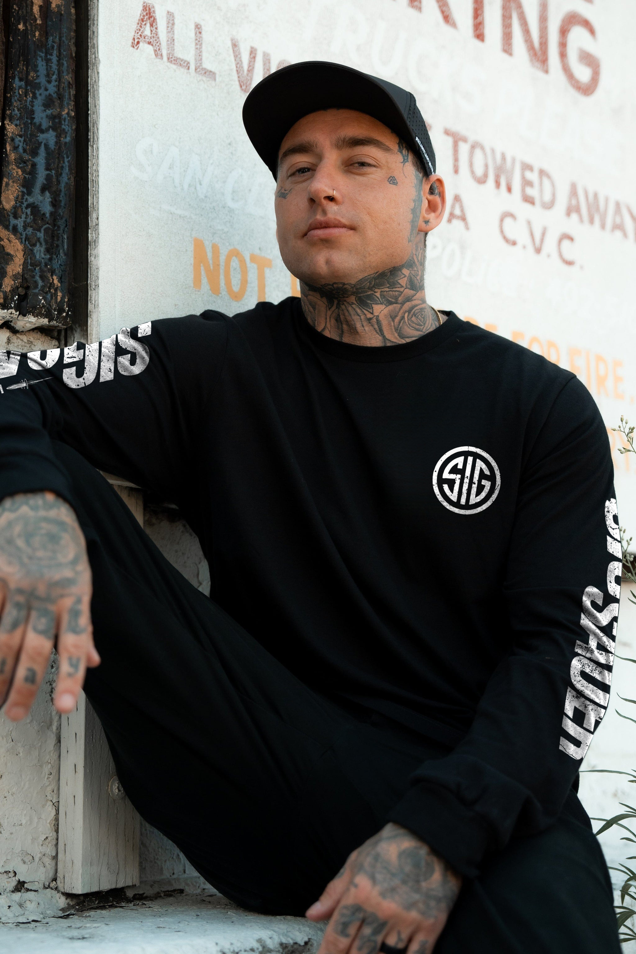 Sig Sauer Never Settle Printed Long Sleeve Men's T-shirt