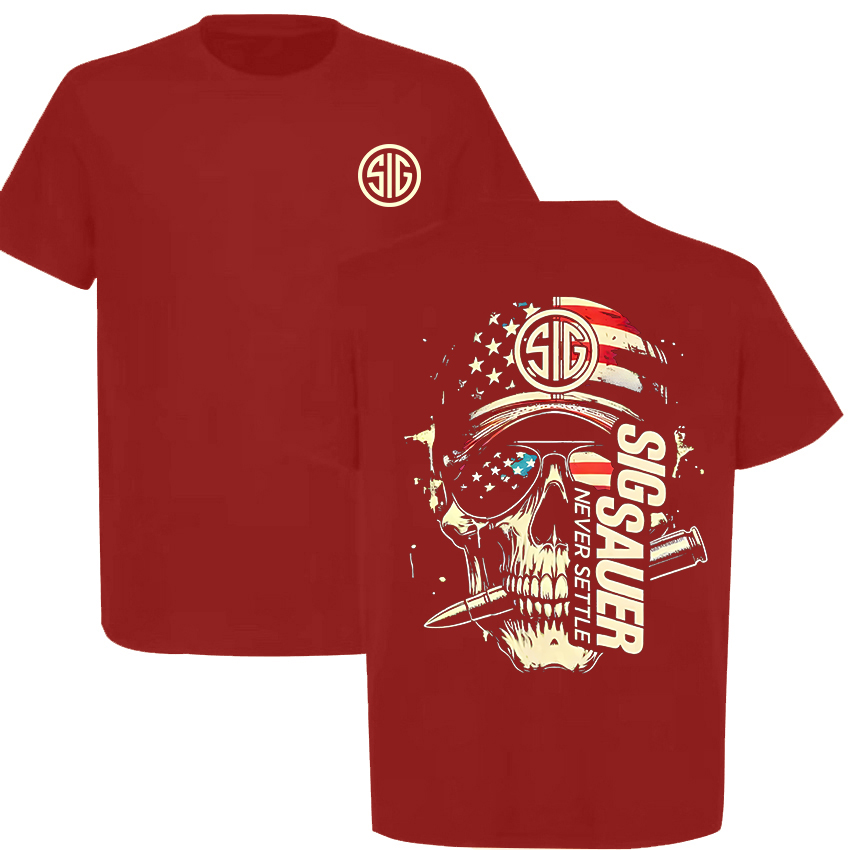 Sig Sauer Skull Flag Printed Men's T-Shirt