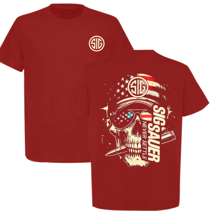 Sig Sauer Skull Flag Printed Men's T-Shirt