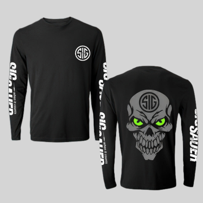 Sig Sauer Never Settle Printed Long Sleeve Men's T-shirt