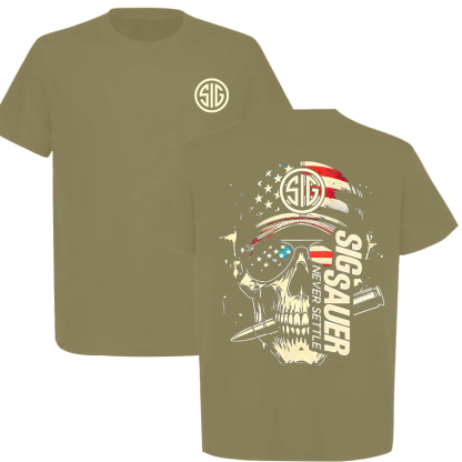 Sig Sauer Skull Flag Printed Men's T-Shirt