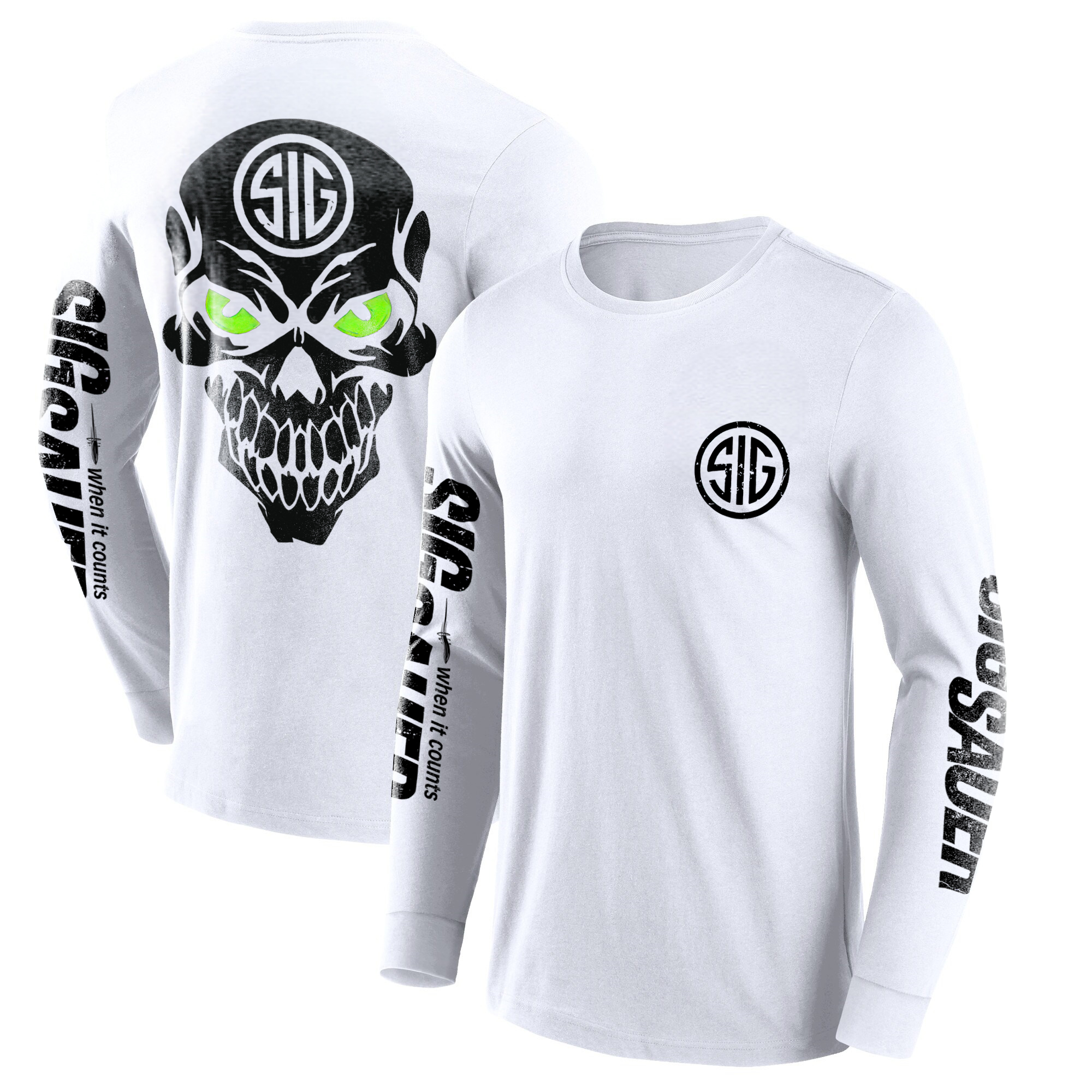 Sig Sauer Never Settle Printed Long Sleeve Men's T-shirt