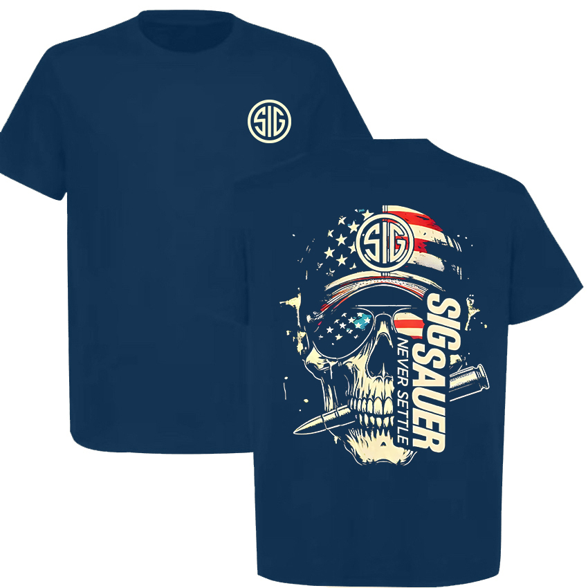 Sig Sauer Skull Flag Printed Men's T-Shirt