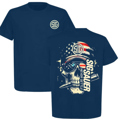 Sig Sauer Skull Flag Printed Men's T-Shirt