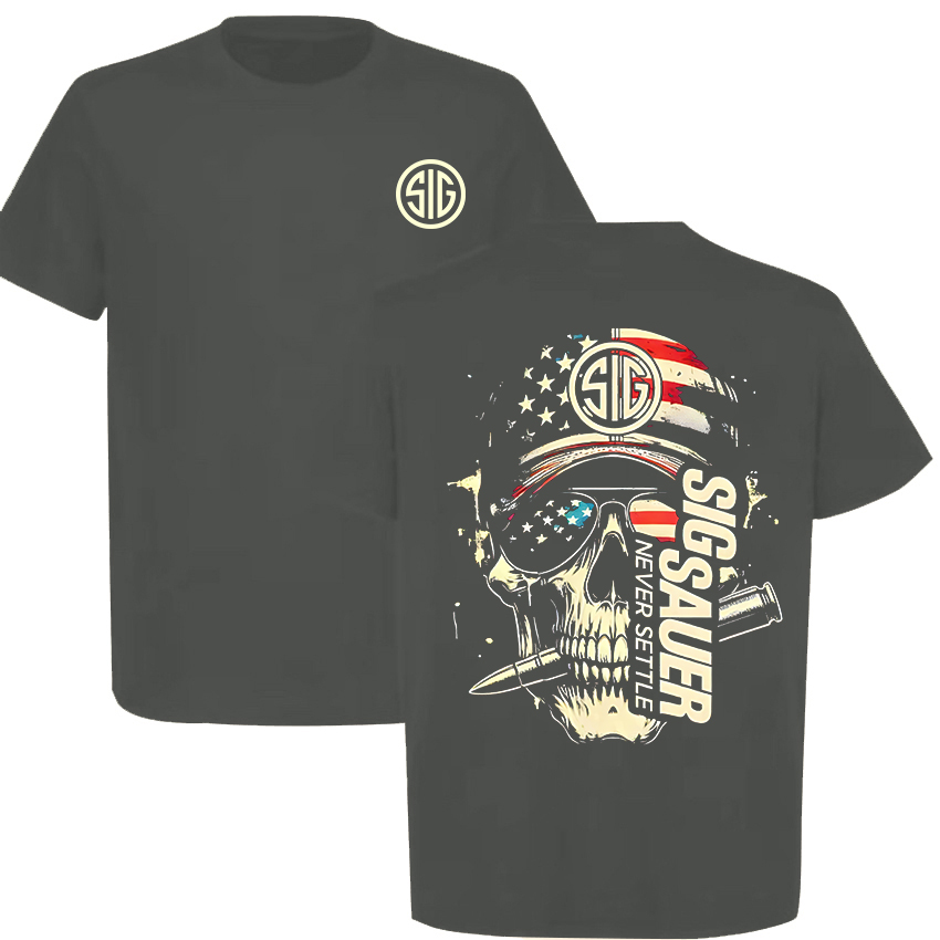 Sig Sauer Skull Flag Printed Men's T-Shirt