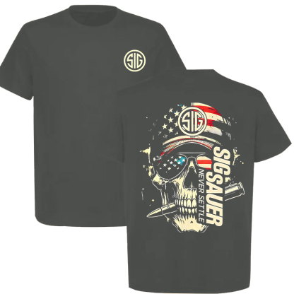 Sig Sauer Skull Flag Printed Men's T-Shirt