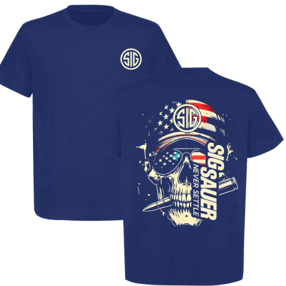 Sig Sauer Skull Flag Printed Men's T-Shirt