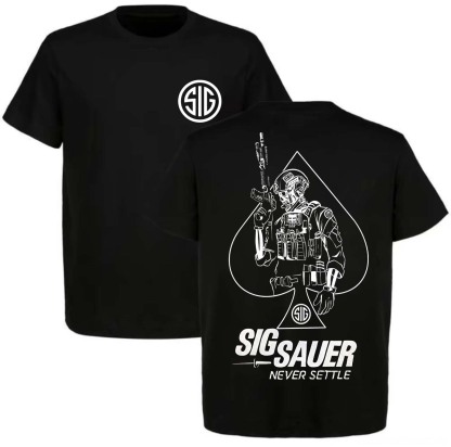 Sig Sauer Never Settle Printed Men's T-Shirt