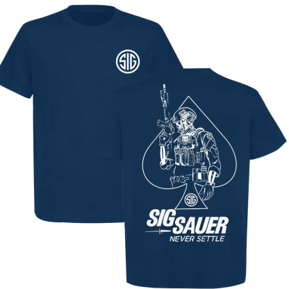 Sig Sauer Never Settle Printed Men's T-Shirt