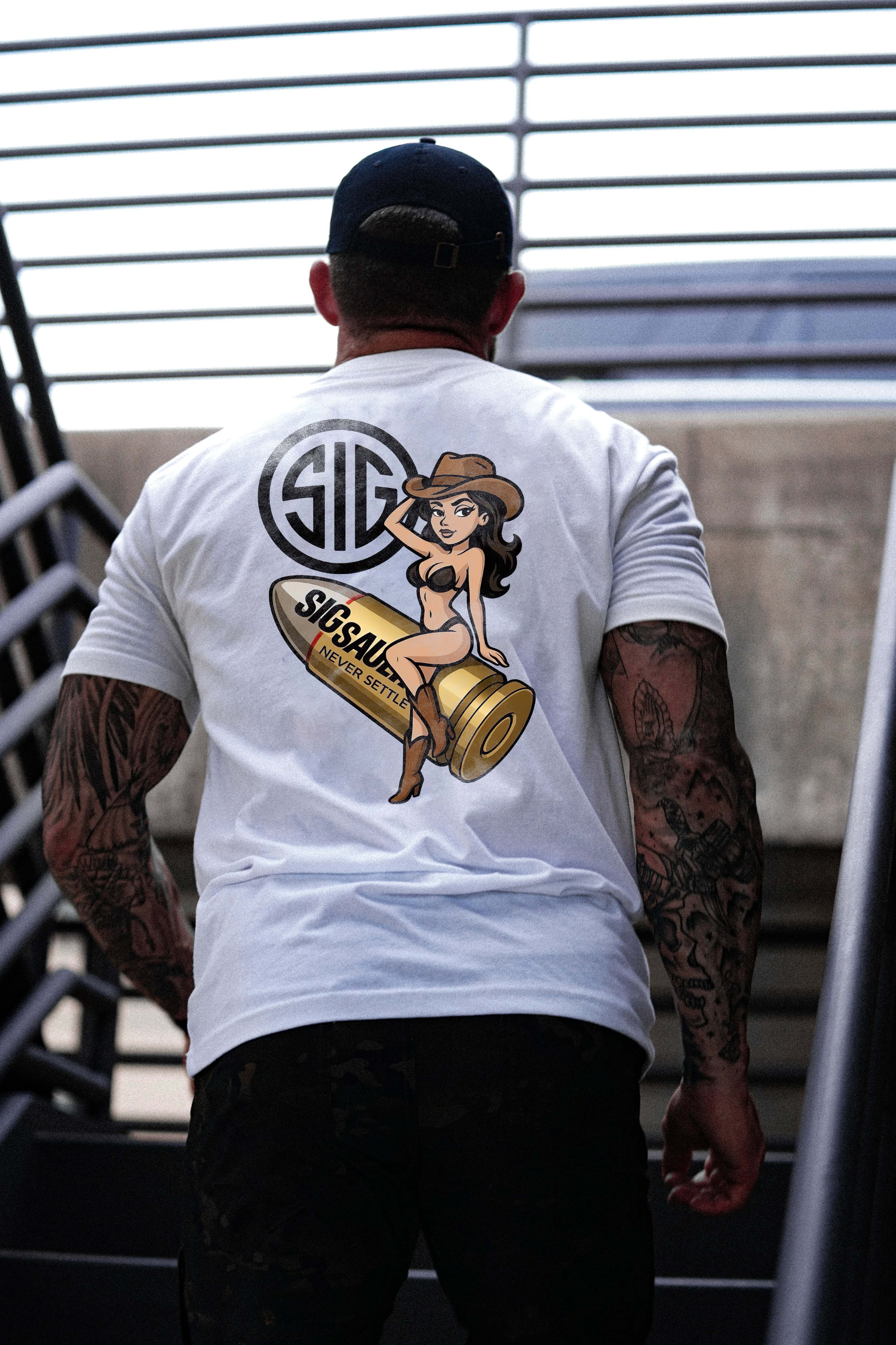 Sig Sauer Never Settle Printed Men's T-Shirt