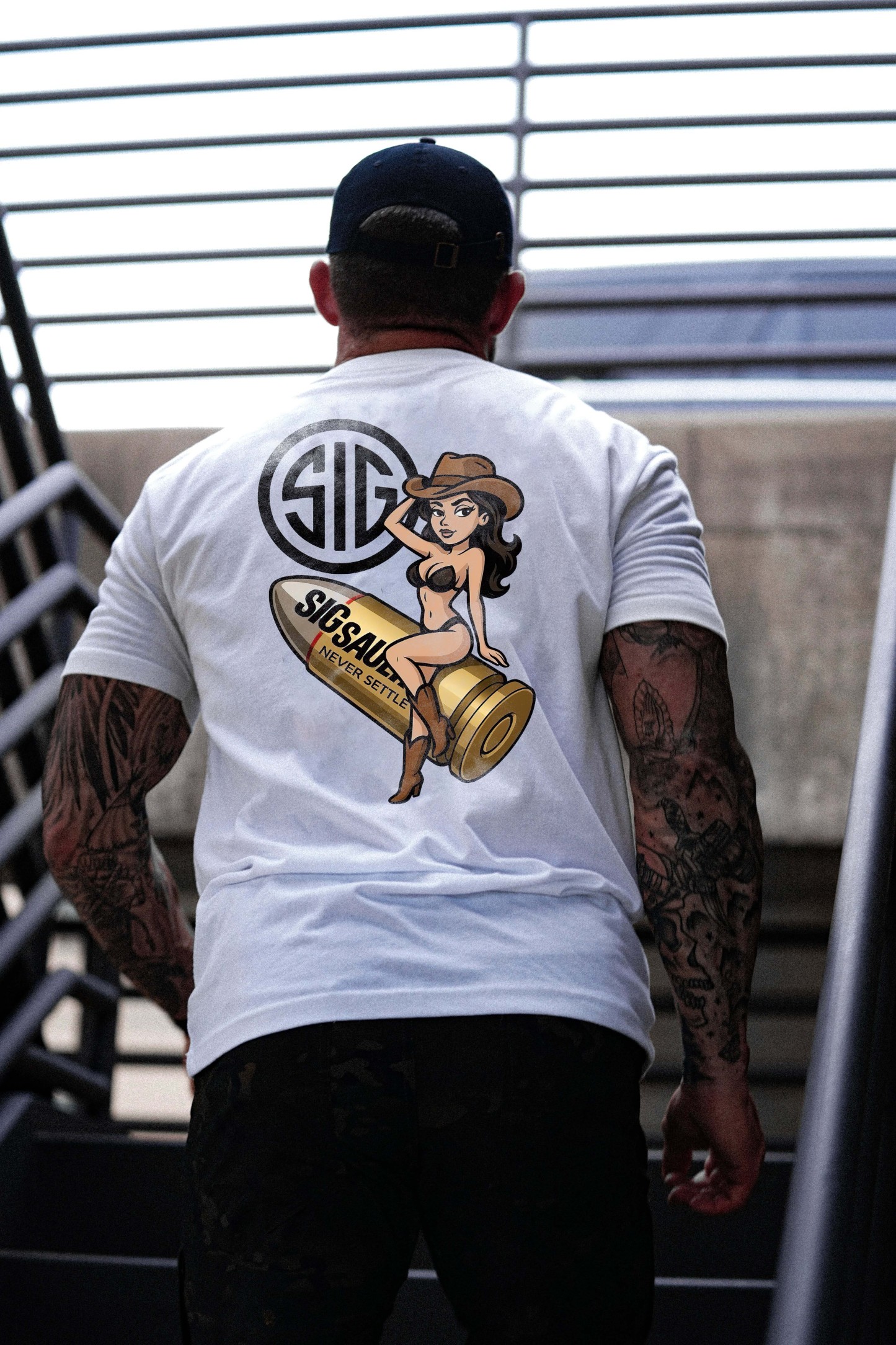 Sig Sauer Never Settle Printed Men's T-Shirt