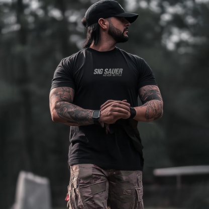 Sig Sauer Never Settle Printed Men's T-shirt