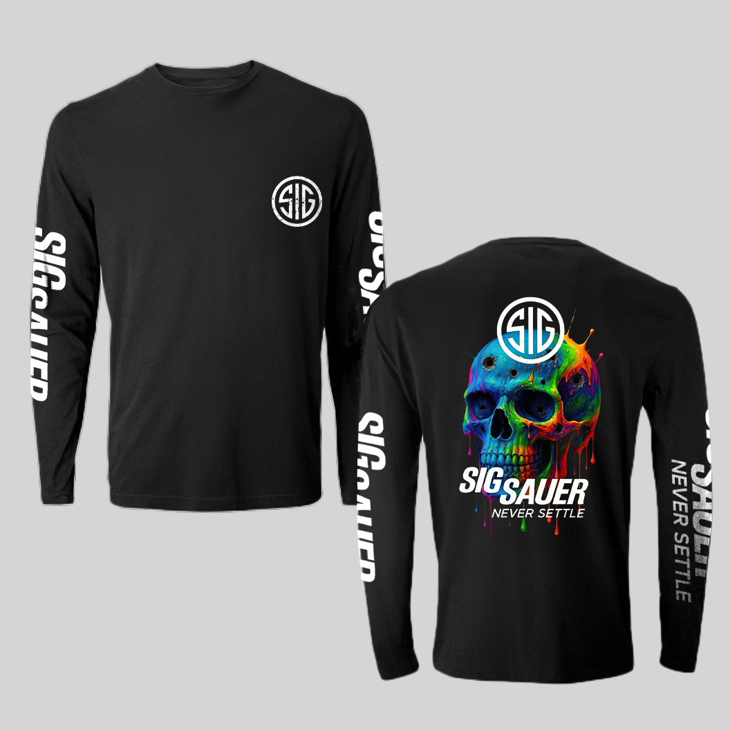 Sig Sauer Never Settle Printed Long Sleeve Men's T-shirt