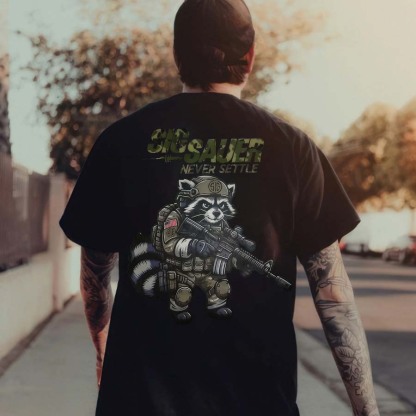Sig Sauer - Never Settle Printed Men's T-shirt