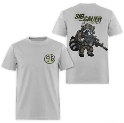 Sig Sauer - Never Settle Printed Men's T-shirt