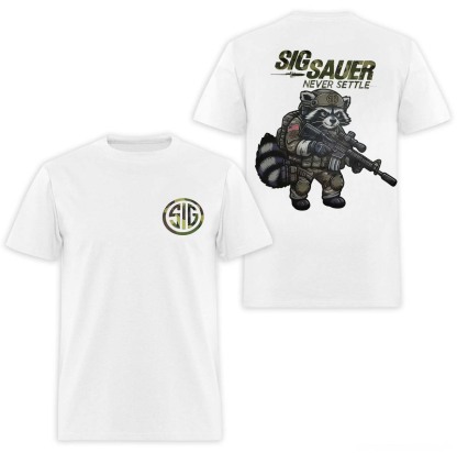 Sig Sauer - Never Settle Printed Men's T-shirt