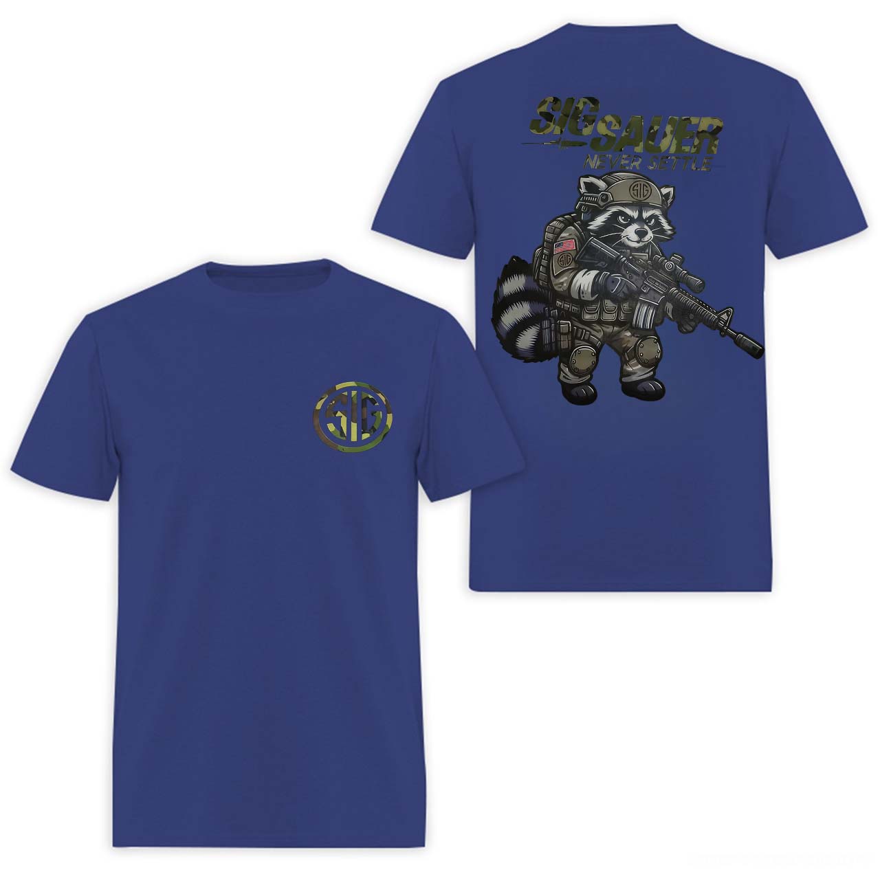 Sig Sauer - Never Settle Printed Men's T-shirt