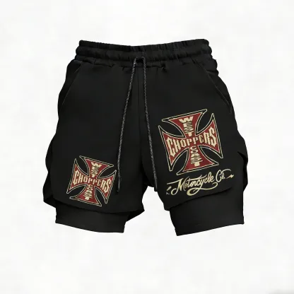 West Coast Choppers Print Men's All-In-One Fitness Shorts