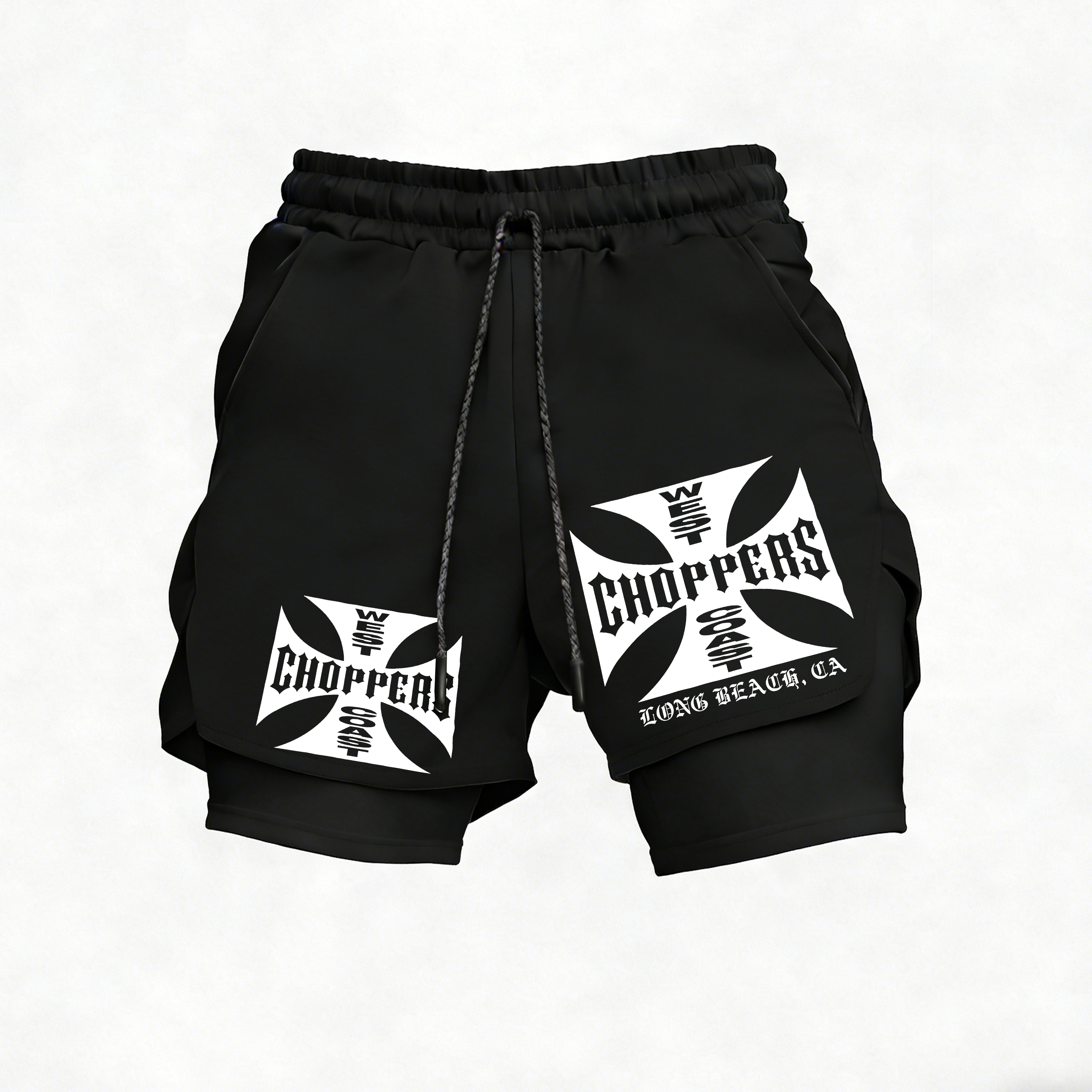 West Coast Choppers Print Men's All-In-One Fitness Shorts