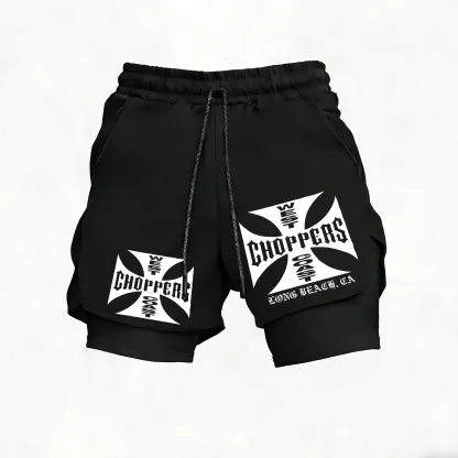 West Coast Choppers Print Men's All-In-One Fitness Shorts