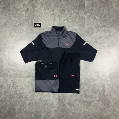 Under Armour Tech Utility T-Shirt Black / Pink Bundle