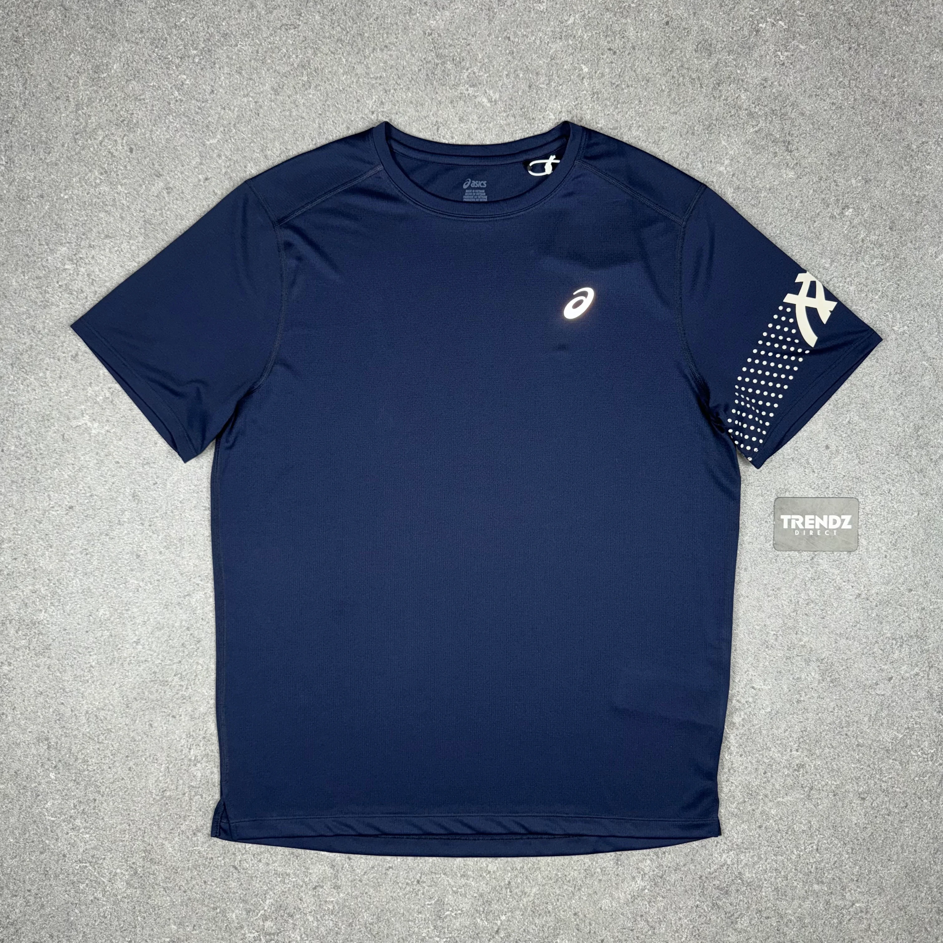 ASICS ICON T-SHIRT & PERFORMANCE SHORTS SET - NAVY/BLACK