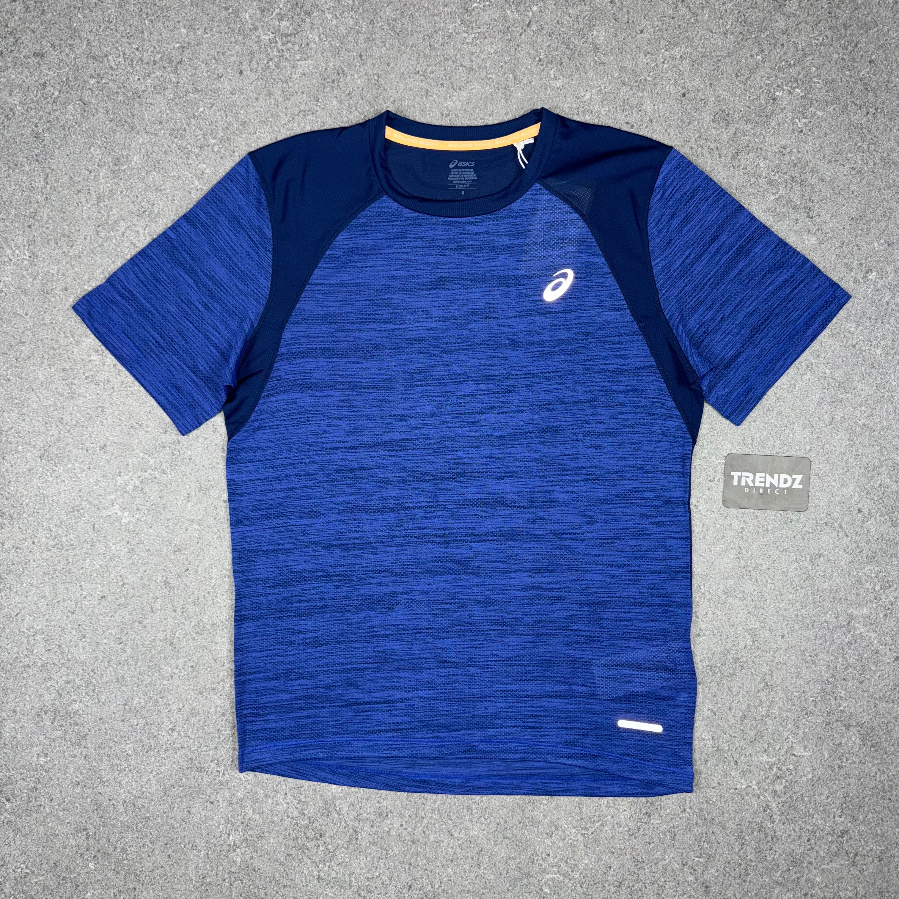 ASICS ROAD T-SHIRT & SHORTS SET - BLUE/BLACK