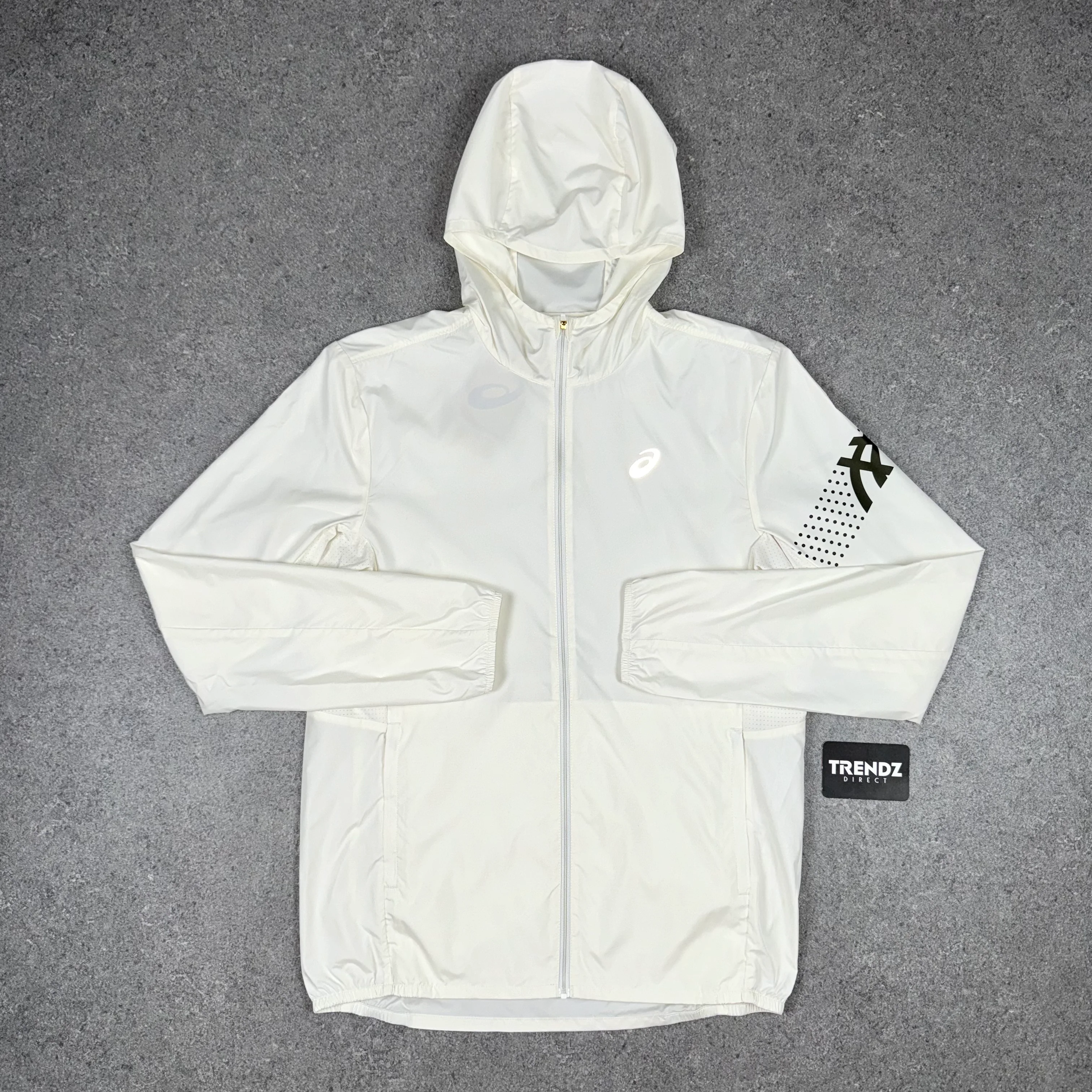 ASICS ICON JACKET & PERFORMANCE SHORTS SET - CREAM