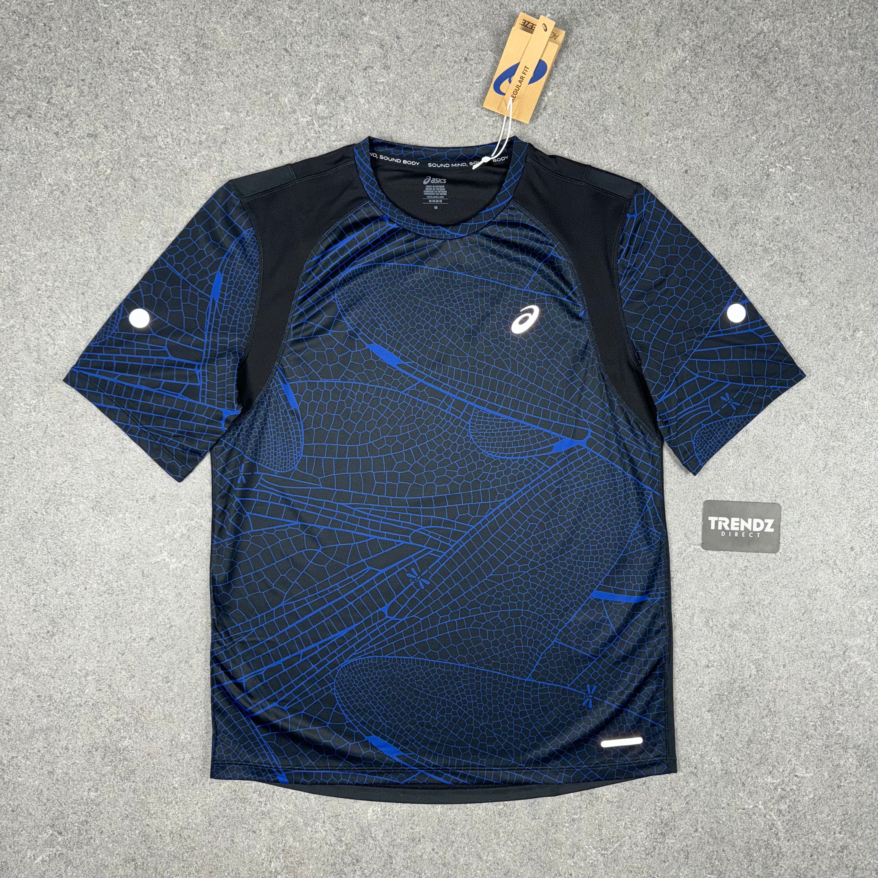 ASICS ROAD LITE T-SHIRT & SHORTS SET - NAVY/BLACK