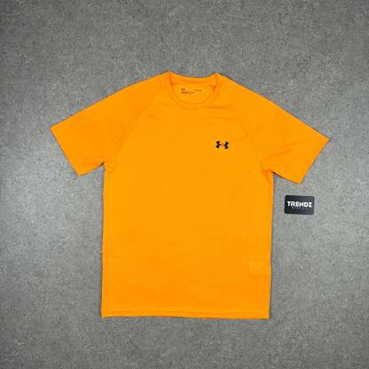 UNDER ARMOUR CAMO T-SHIRT & SHORTS SET - ORANGE