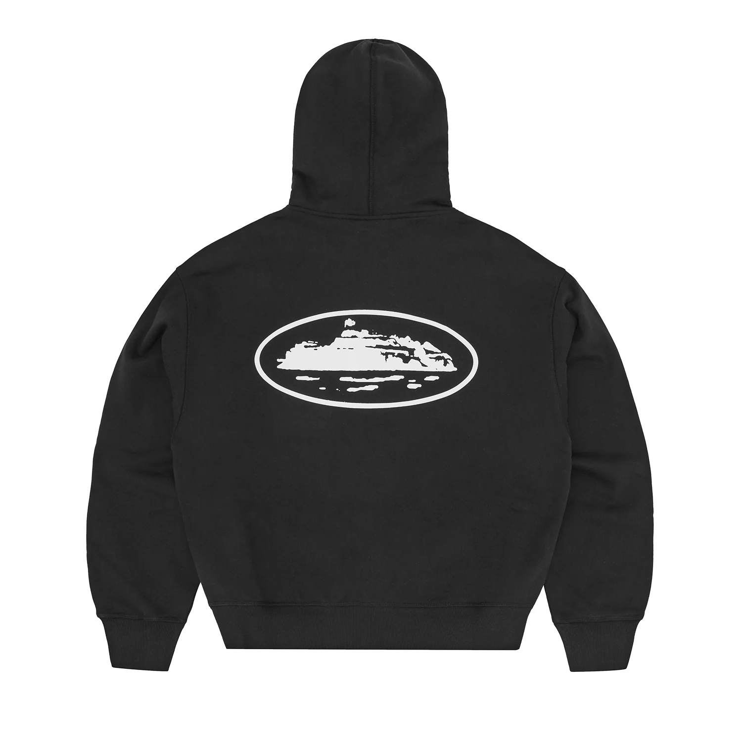 ISLAND PUFF PRINT ZIP HOODIE [BLACK]