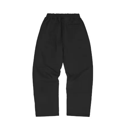 ISLAND PUFF PRINT OPEN HEM SWEATPANT [BLACK]