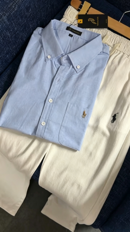 Linen polo set