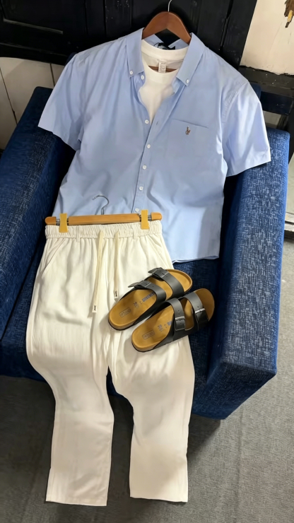 Linen polo set