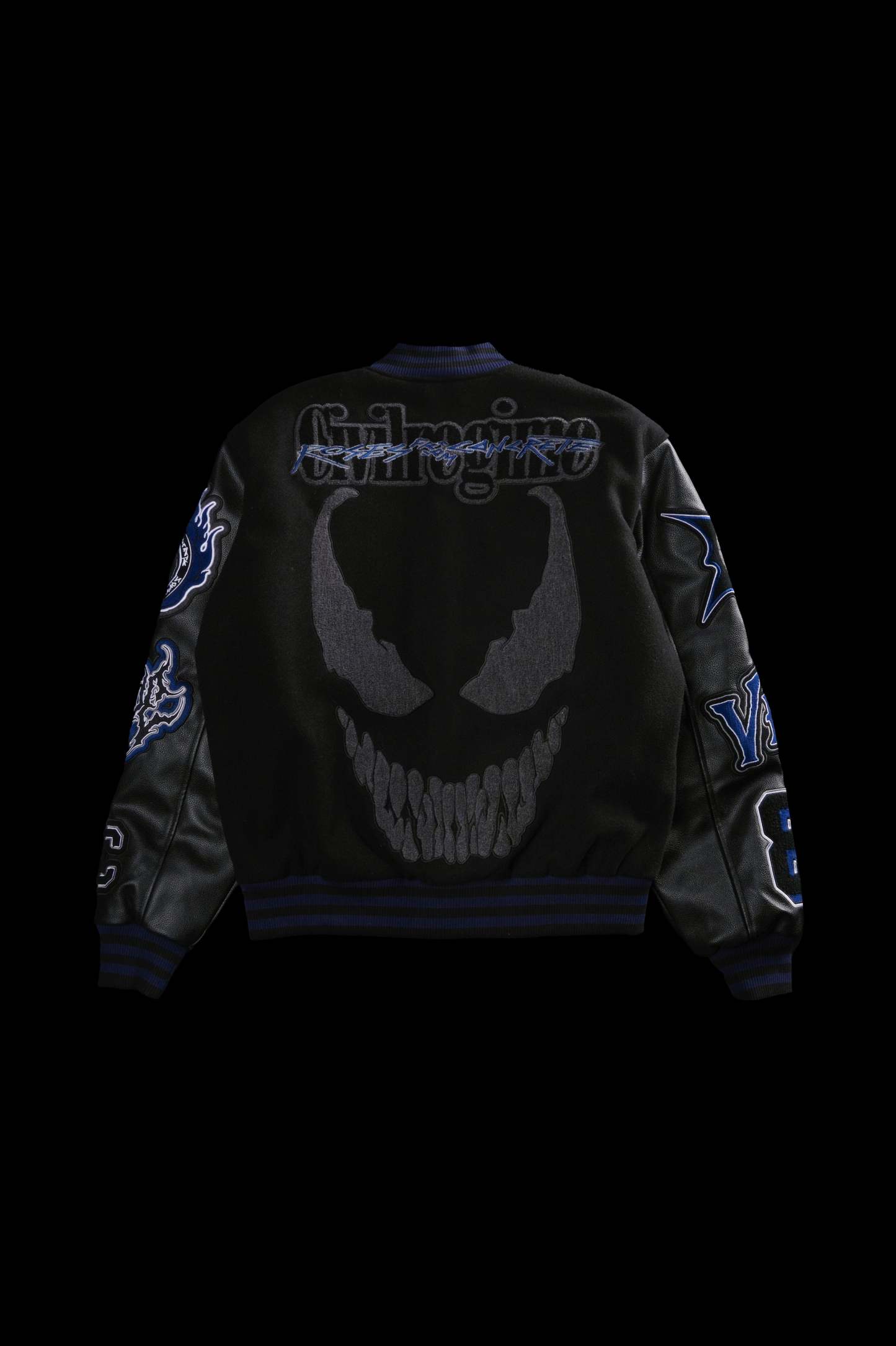 We Are Chaos Letterman Jacket in Black