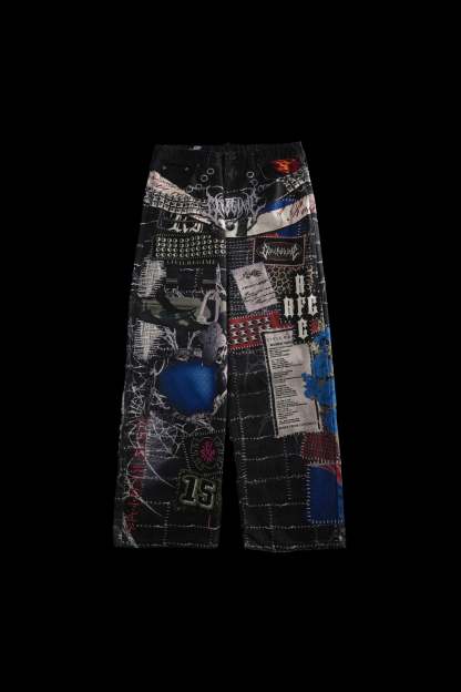 Krust Through Raw Baggy Pants in All Over Print