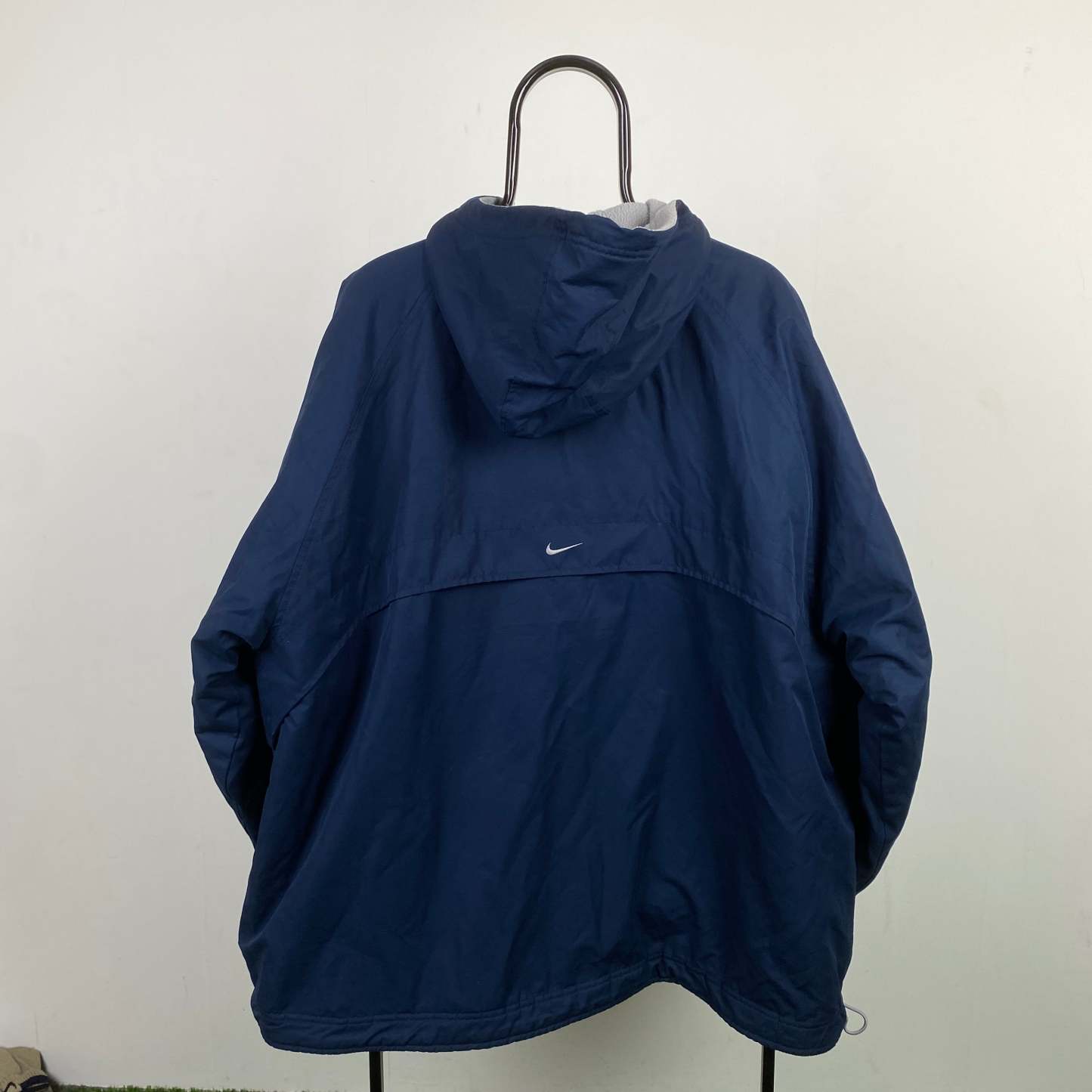 90s Nike Reversible Sidewinder Fleece Coat Jacket Blue Grey 
