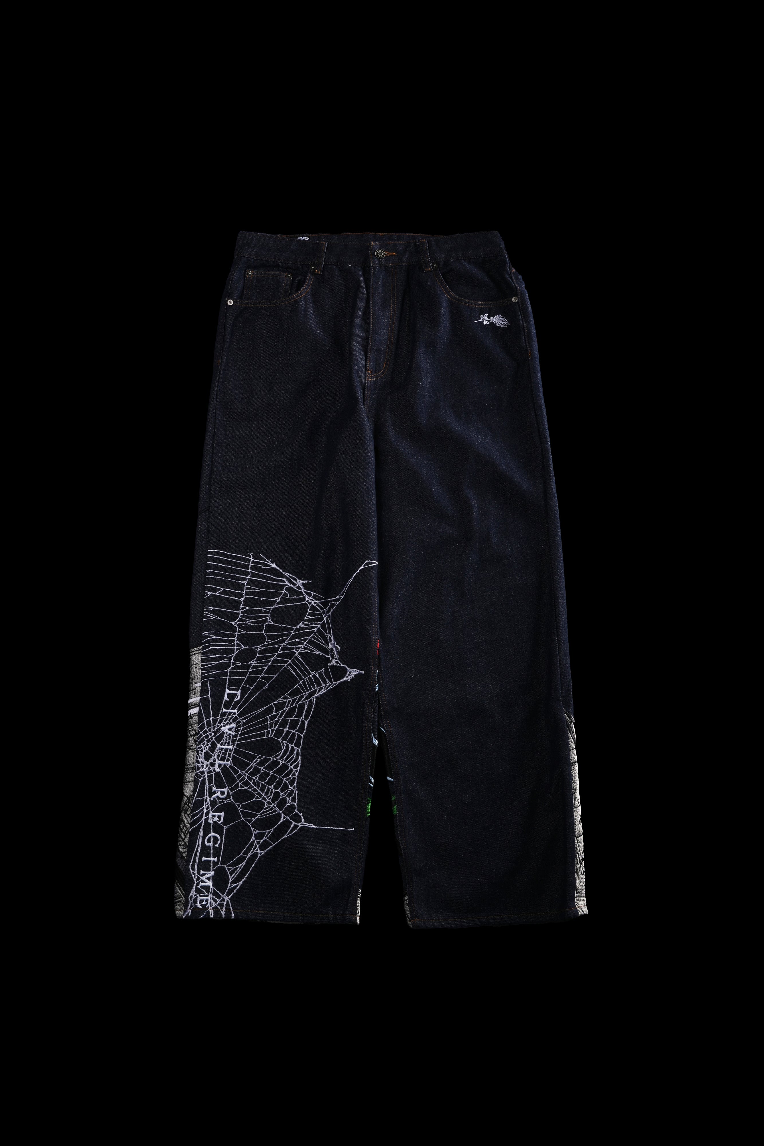 Webs From Concrete Raw Denim Jeans in Denim Blue