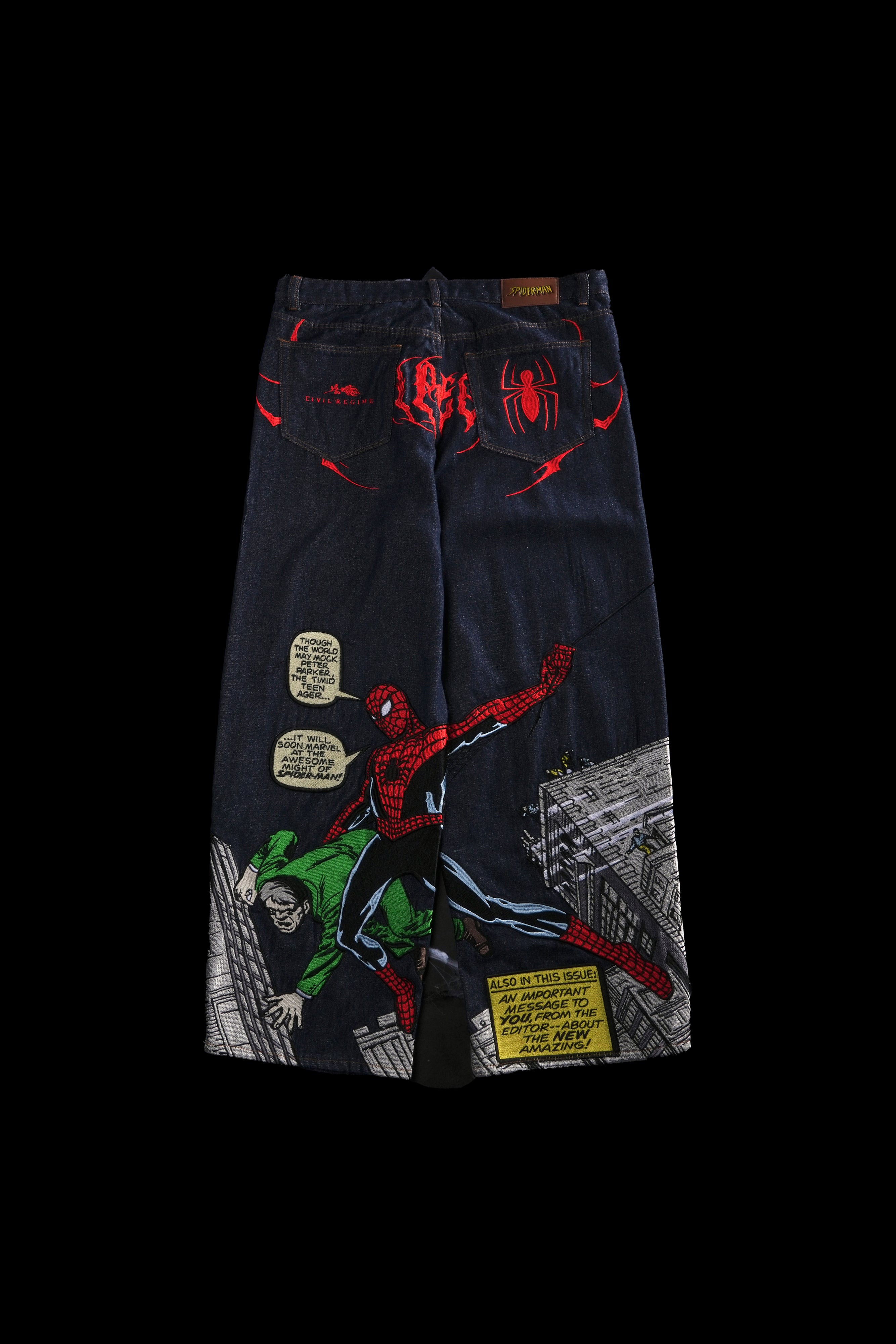 Webs From Concrete Raw Denim Jeans in Denim Blue