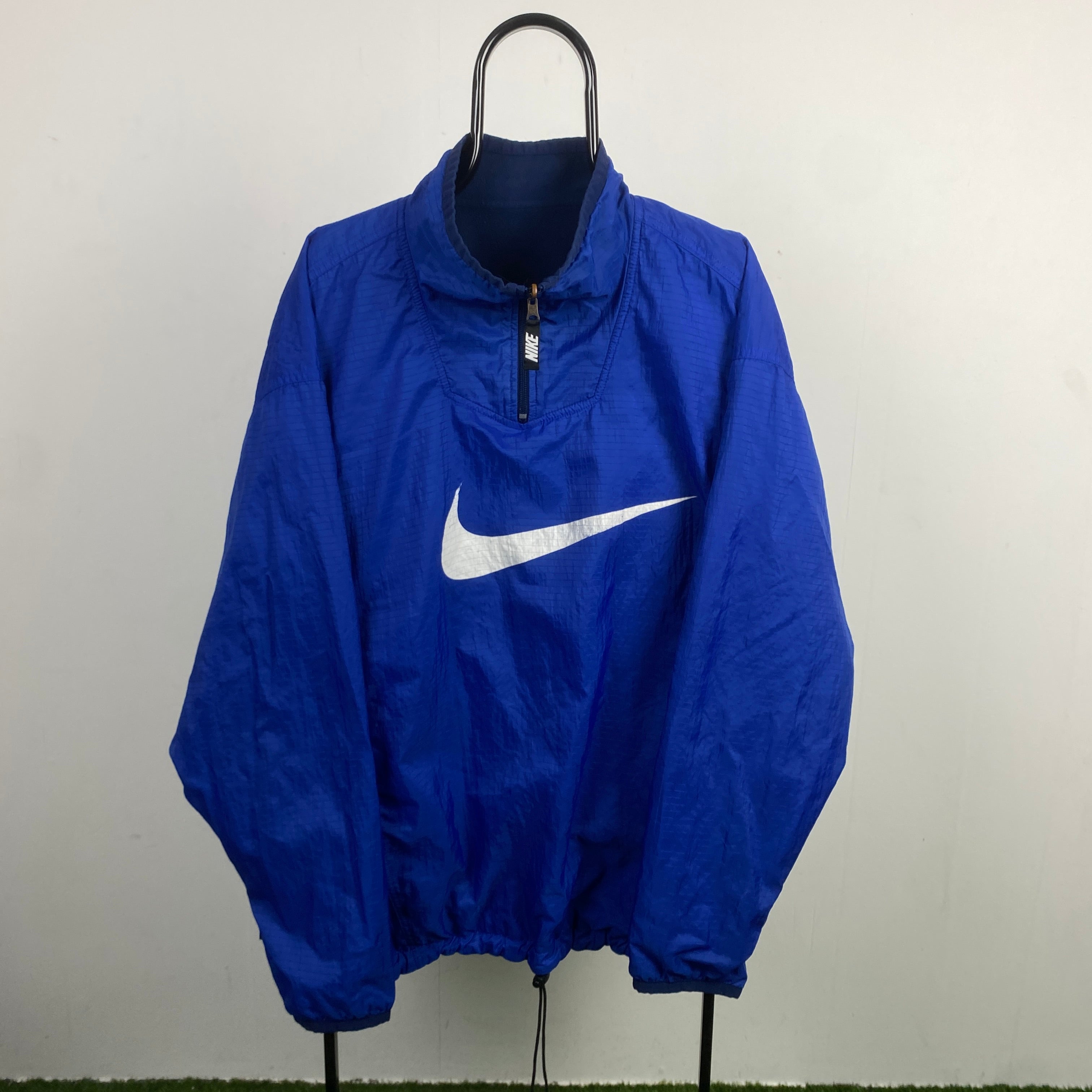 00s Reversible Fleece Coat Jacket Blue